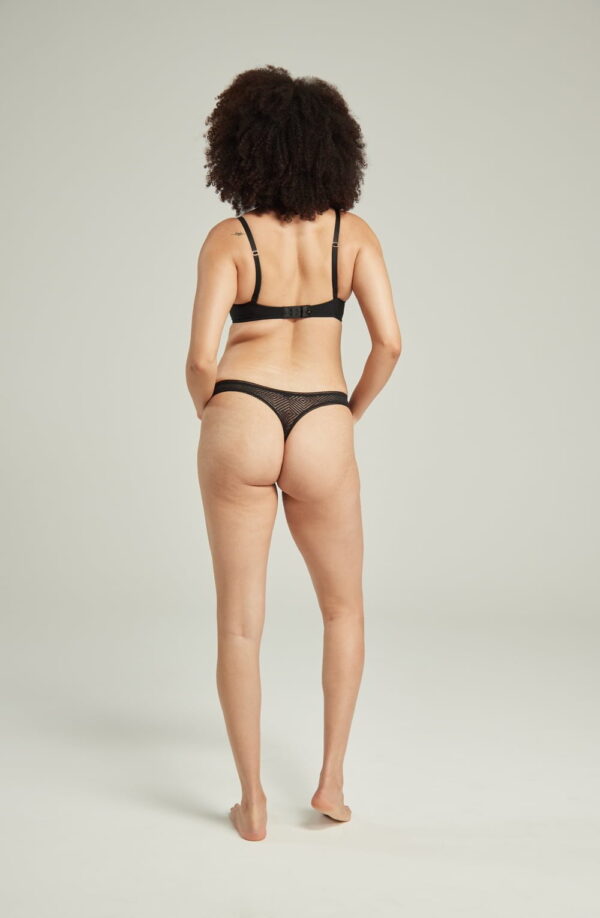 The Sheer Deco Barely There Thong Black - Image 5