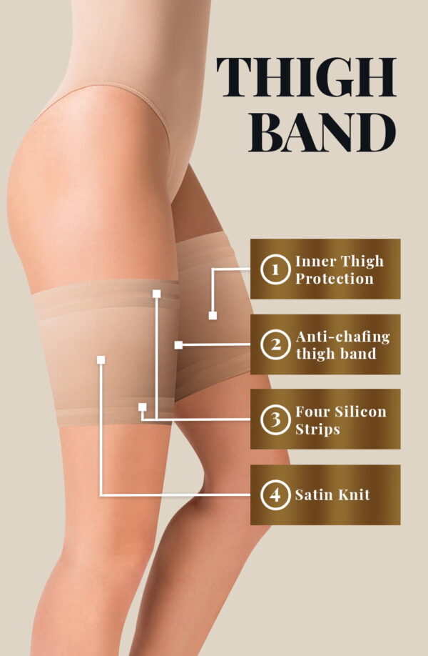 Gabriella Satin Thigh Band 510 Beige - Image 2