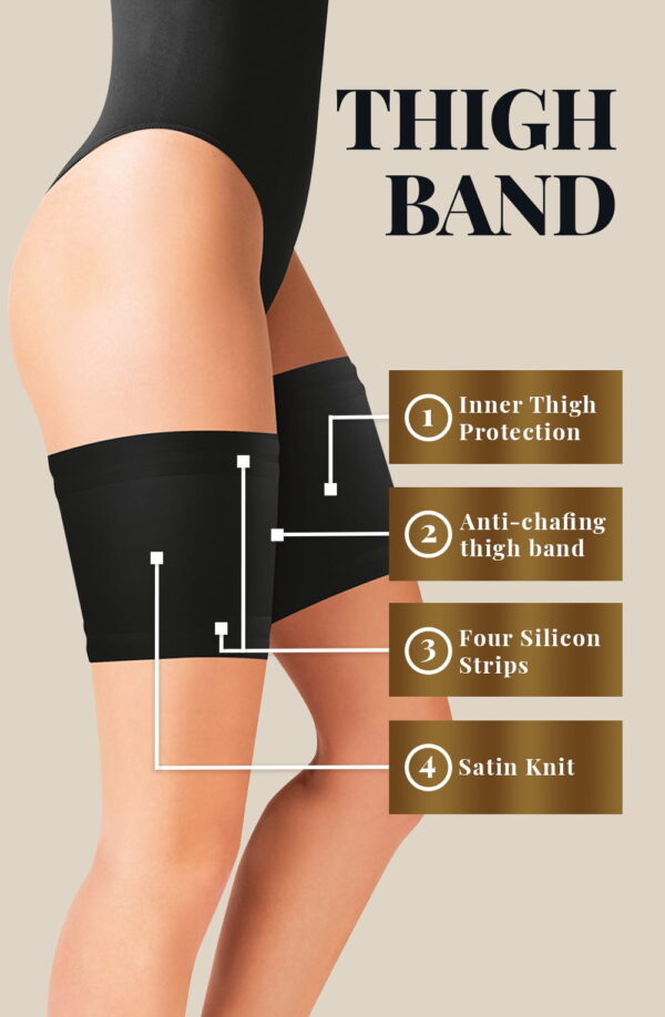 Gabriella Satin Thigh Band 510 Black - Image 2