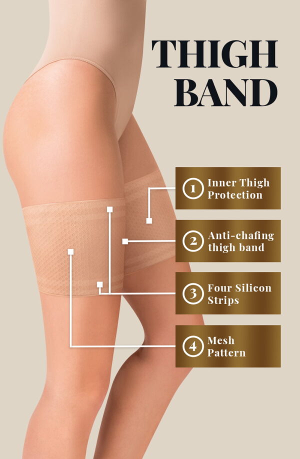 Gabriella Mesh Thigh Band 511 Beige - Image 2