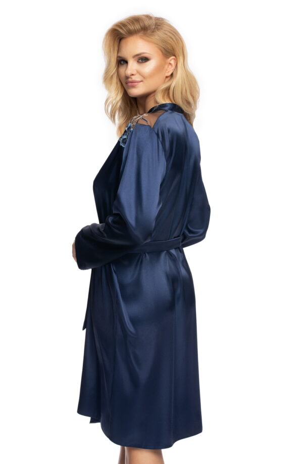 Irall Elodie Dressing Gown Navy - Image 2