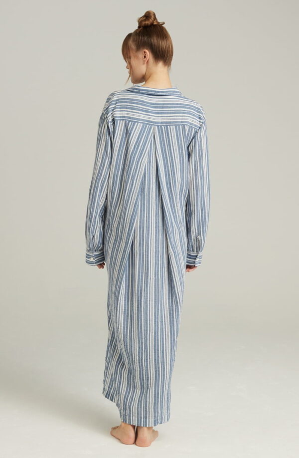 The Maxi Shirt French Navy Stripe - Image 4