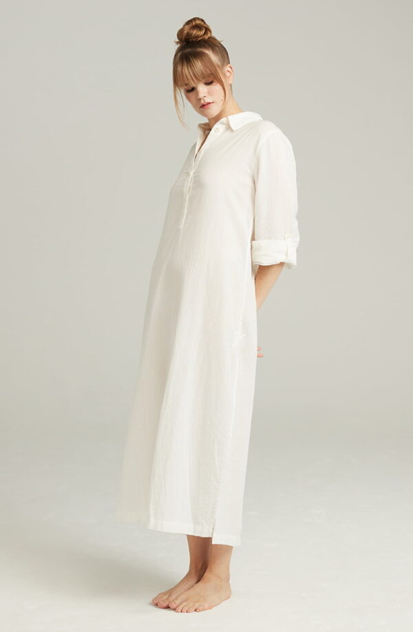 The Maxi Shirt Organic Cotton White - Image 2