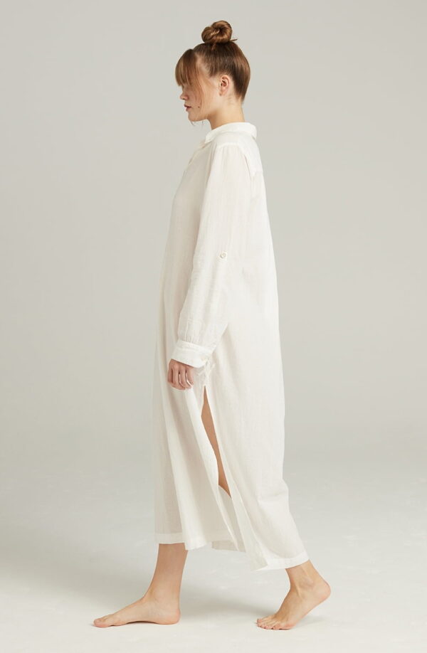 The Maxi Shirt Organic Cotton White - Image 3