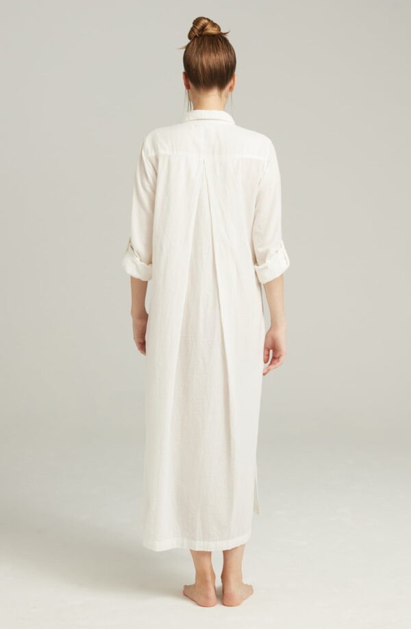The Maxi Shirt Organic Cotton White - Image 4