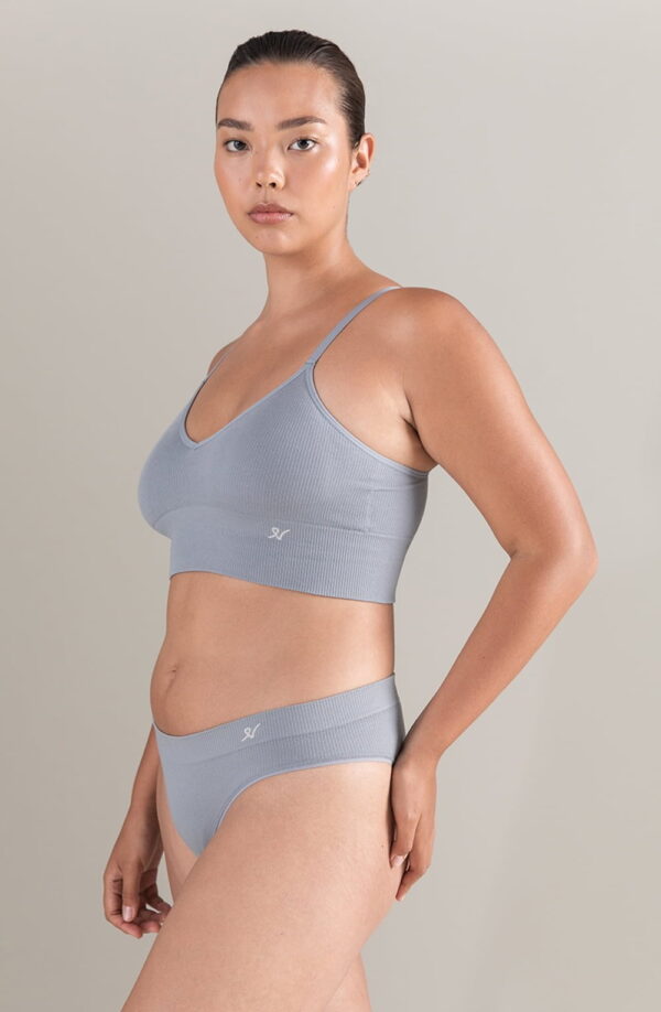 The TENCEL™ Seamless Bralette Storm Grey - Image 3