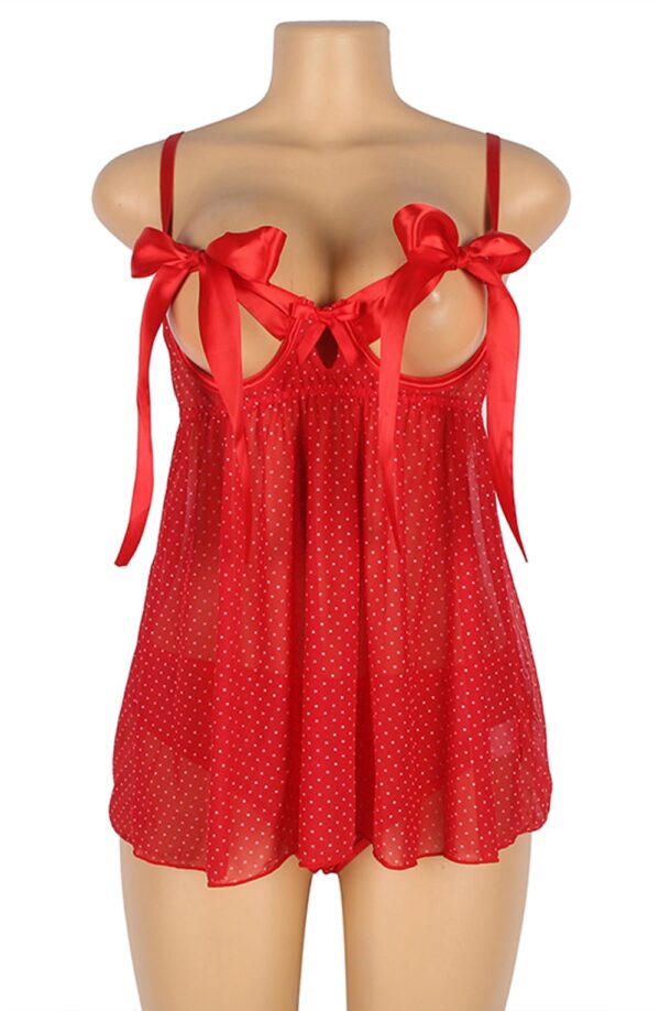 YesX YX841 Red Babydoll Set - Image 5