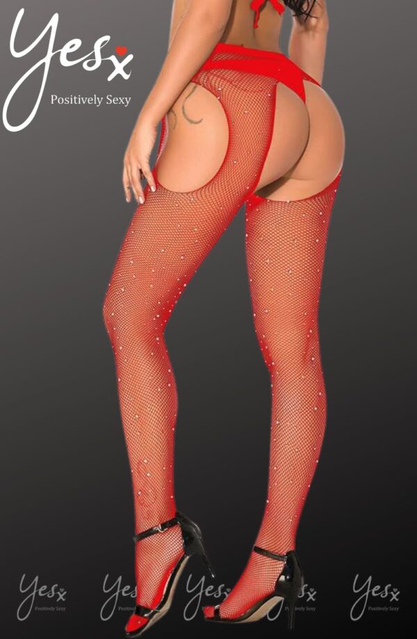 YesX YX850 Sparkly Fishnet Black - Image 10