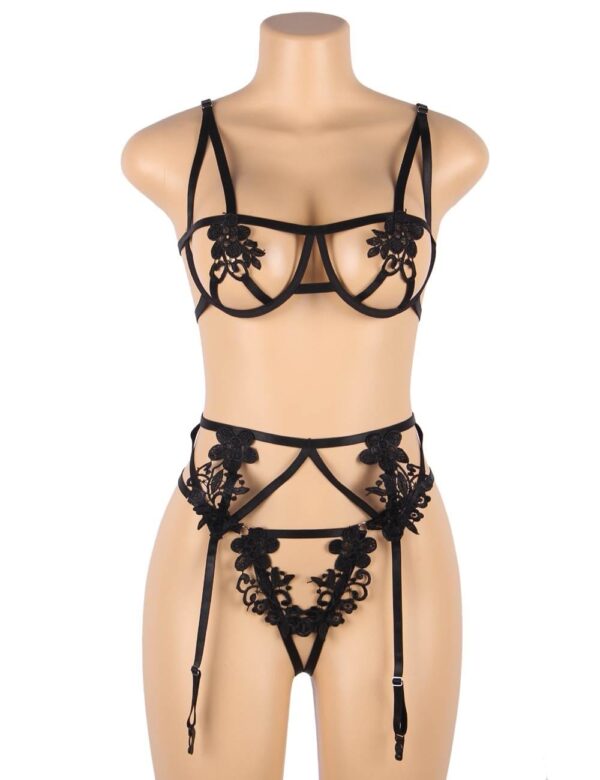 YesX YX867Q 3 Piece Bra Set Up To 4XL - Image 6