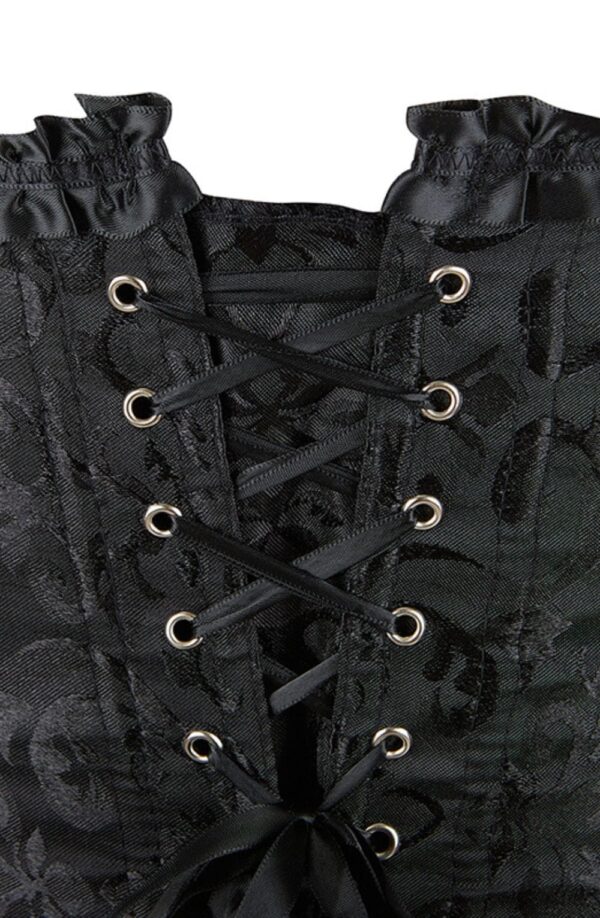 YesX YX886 Stunning Black Borcade Corset Up to 5XL - Image 6