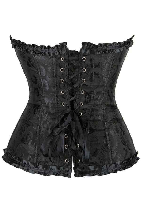 YesX YX886 Stunning Black Borcade Corset Up to 5XL - Image 7