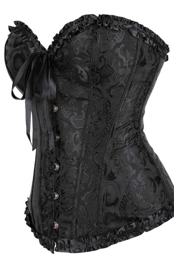 YesX YX886 Stunning Black Borcade Corset Up to 5XL - Image 8