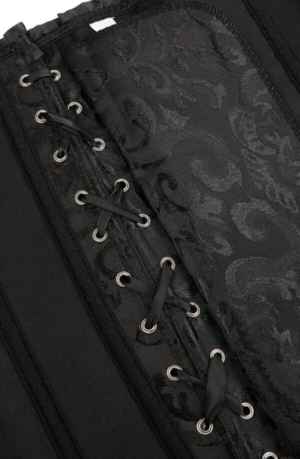 YesX YX886 Stunning Black Borcade Corset Up to 5XL - Image 4