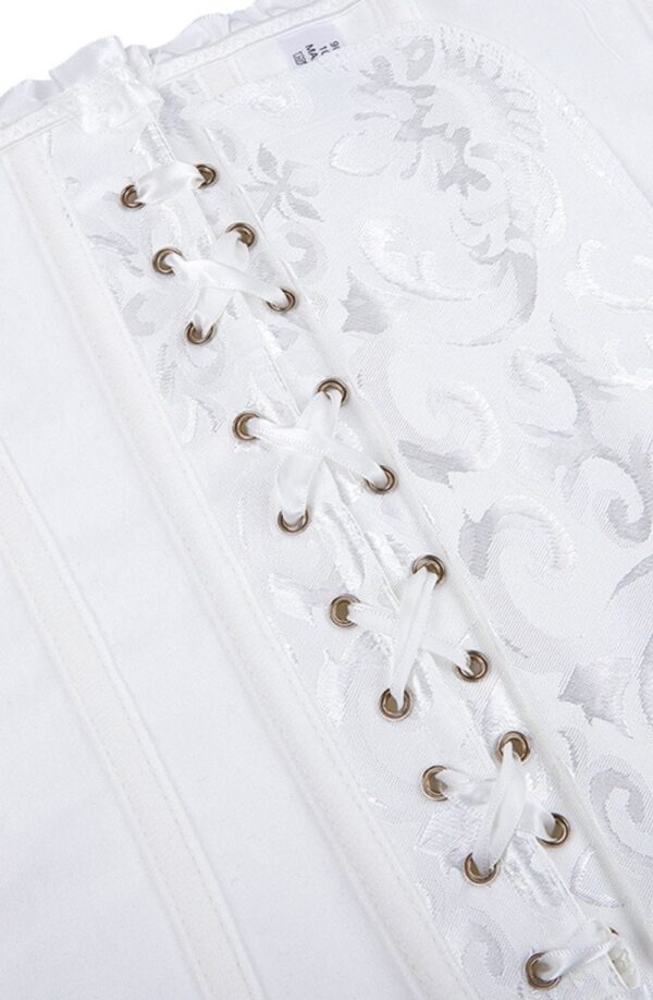 YesX YX887 Elegant White Brocade Corset up to 2XL - Image 6