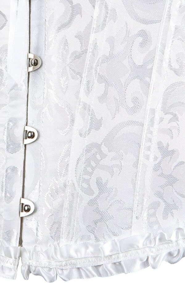 YesX YX887 Elegant White Brocade Corset up to 2XL - Image 3