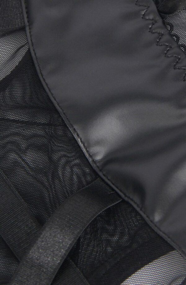 YesX YX890 Black Faux Leather Look & Mesh - Image 7