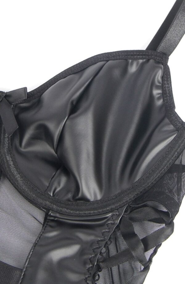 YesX YX890 Black Faux Leather Look & Mesh - Image 6