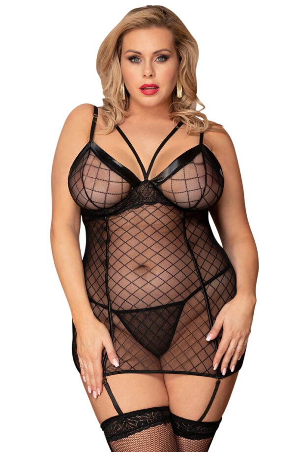 YesX YX954Q Black Chemise - Image 5