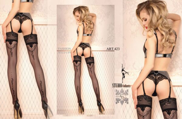 Ballerina 423 Hold Ups Nero (Black) - Image 3