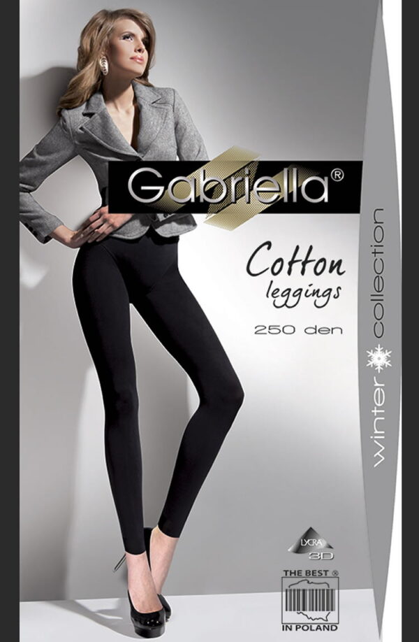 Gabriella Cotton Leggings Black - Image 2