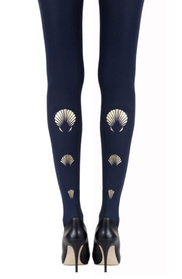 Zohara "What The Shell" Gold Print Tights