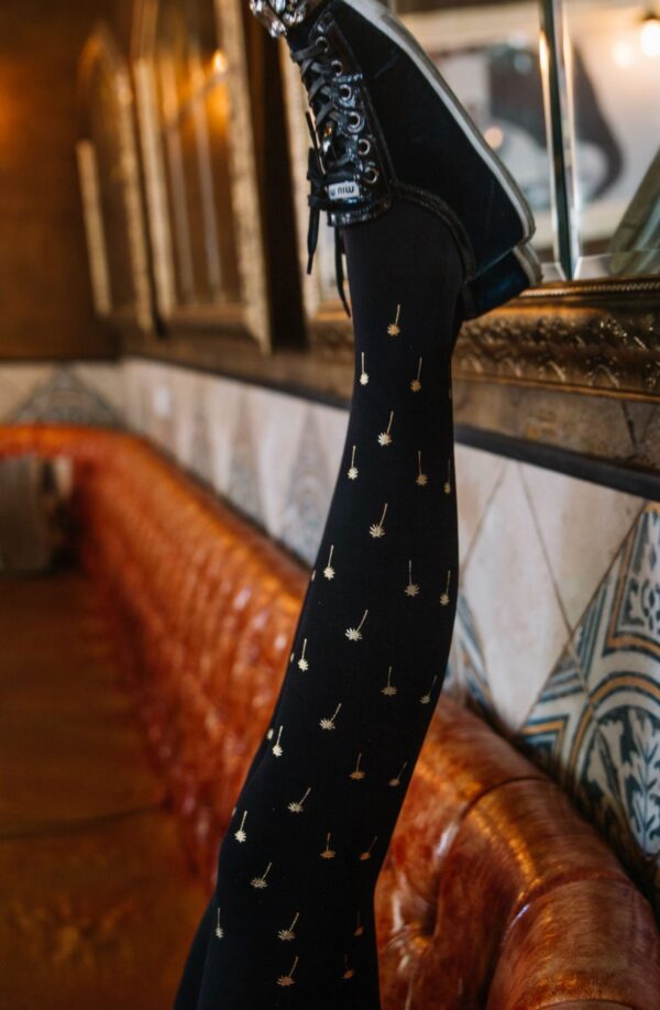 Zohara "Palm Beach" Black Tights - Image 2