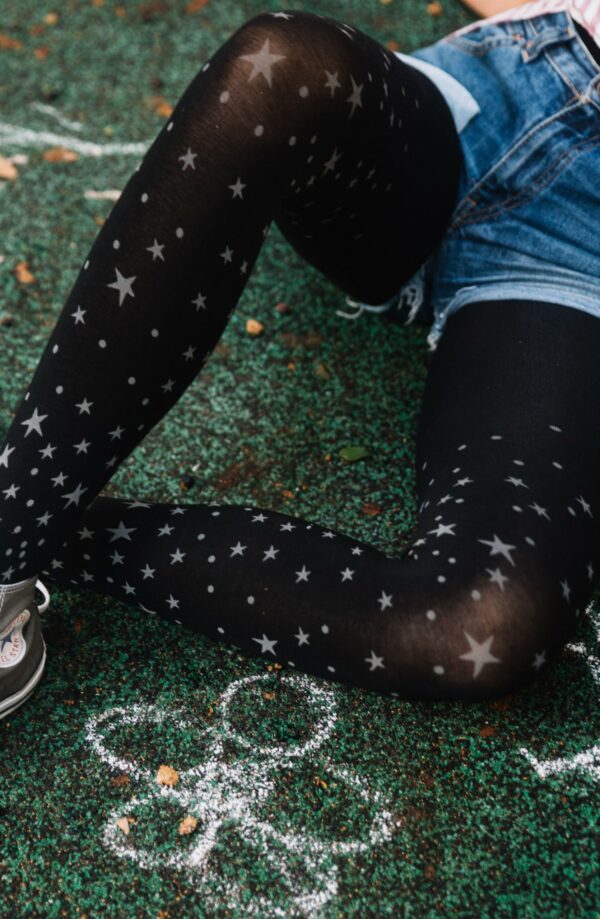 Zohara "Hollywood Boulevard" Black Tights - Image 2