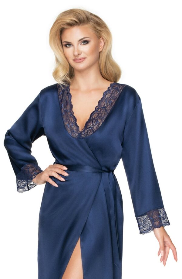Irall Yoko Dressing Gown Navy Blue - Image 3