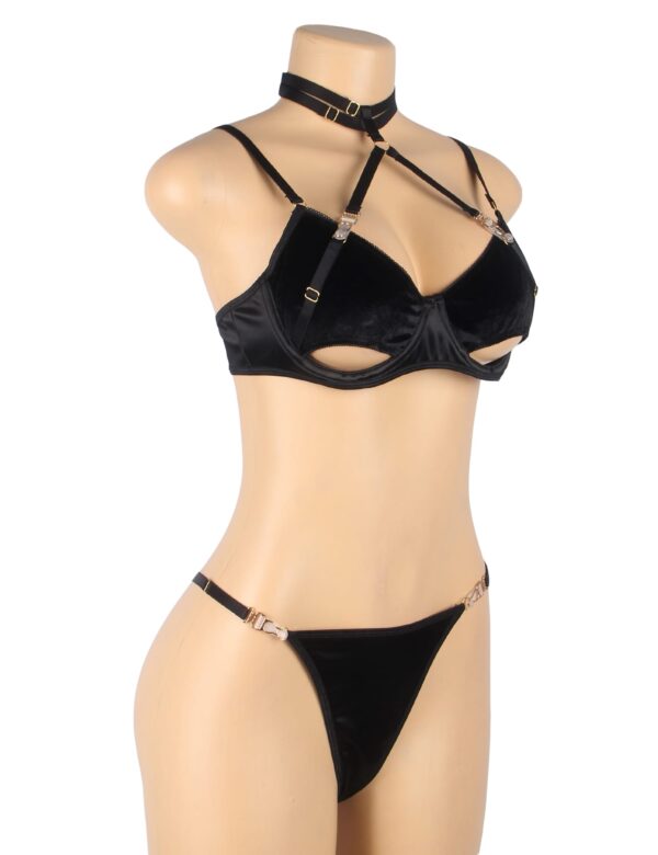 YesX YX871 Hollow Cut Halter Bra Set - Image 18