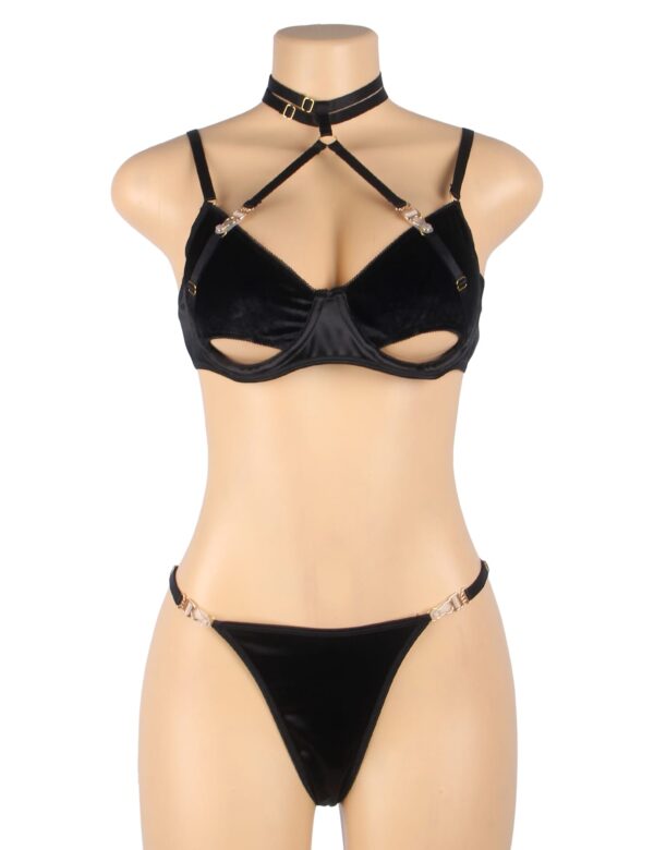 YesX YX871 Hollow Cut Halter Bra Set - Image 14