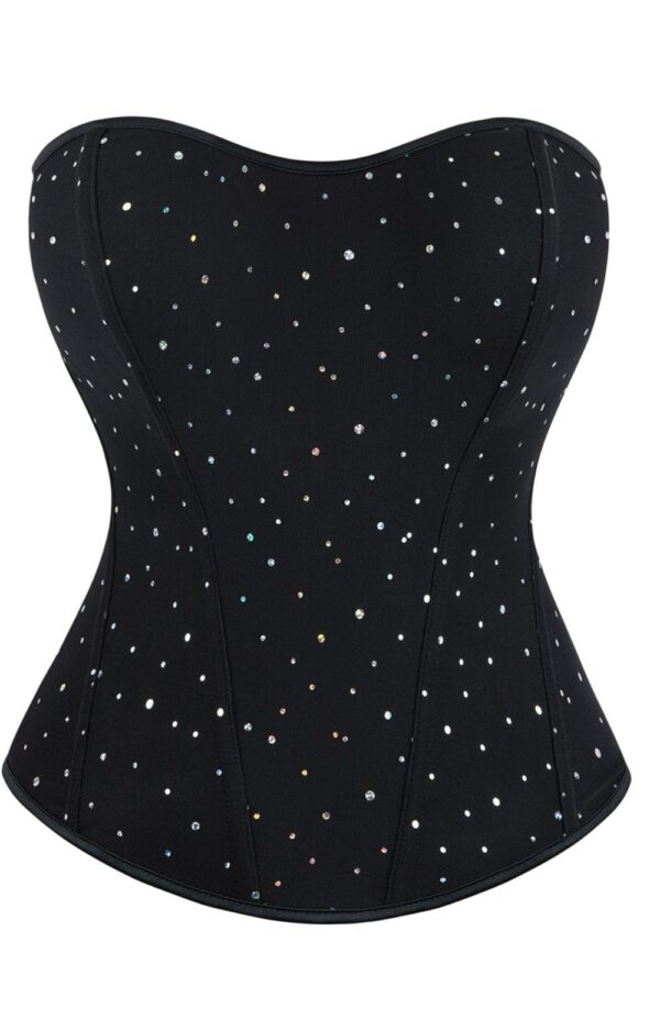 YesX YX895 Sequin Corset Black - Image 2