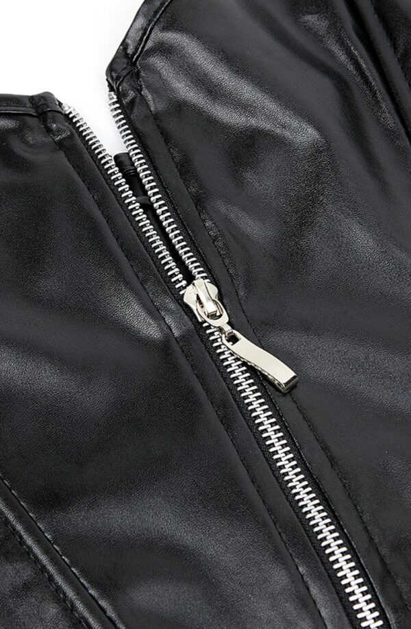YesX YX897 Faux Leather Corset & Skirt - Image 4